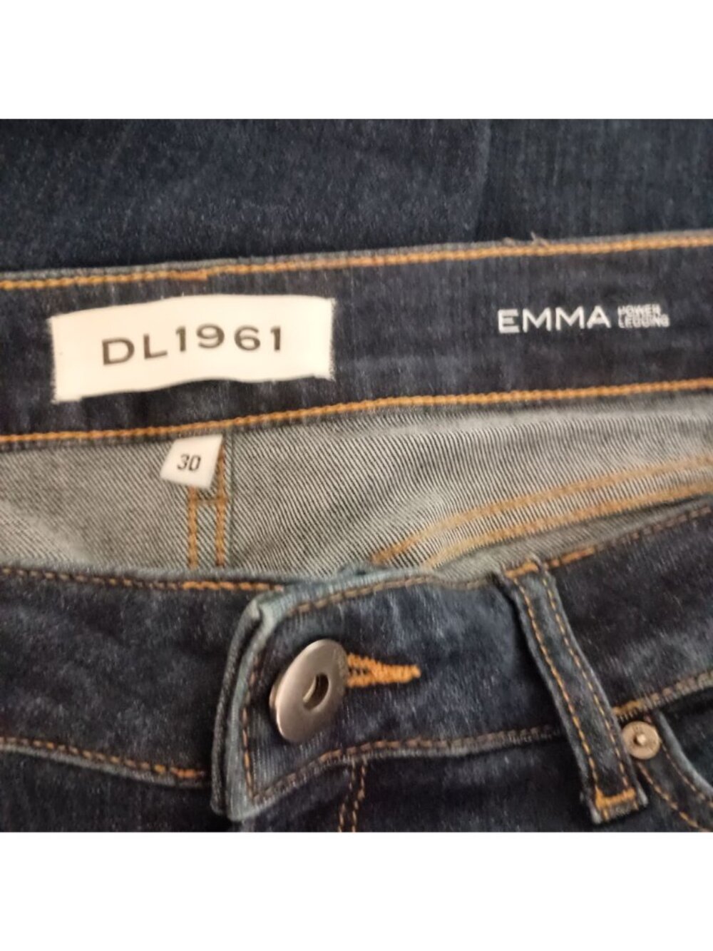 DL1961 Emma Power Legging Dark Wash Skinny Jeans Womens Size 30 Made With Americ - Picture 6 of 10